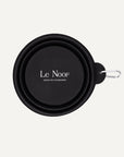 Black collapsible silicone dog bowl