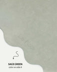 Wavy Double-Sided Mat Beige/Green