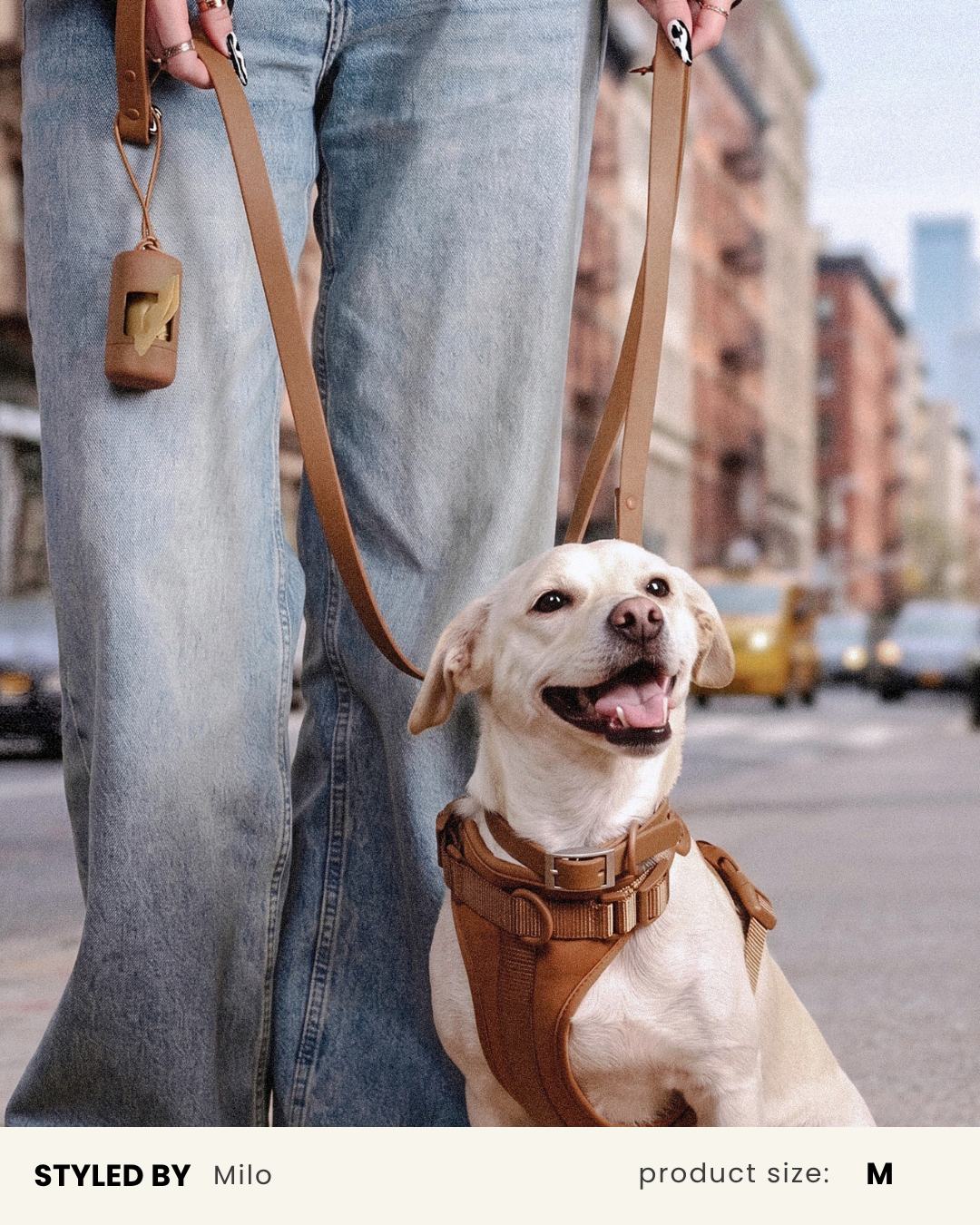 Brown Adjustable No-Pull Dog Harness
