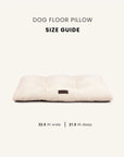 Cream White Boucle Floor Dog Pillow