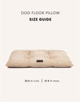 Beige Boucle Dachshund Floor Pillow