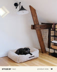 Beige Teddy Sofa Dog Bed