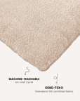 Beige boucle floor dog pillow, Le Noof