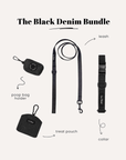 Black Denim Collar Set