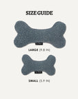 Blue boucle bone dog toy in two sizes, Le Noof