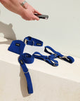 Blue Corduroy Dog Leash