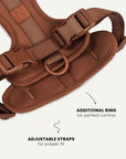 Brown neoprene no-pull dog harness, Le Noof