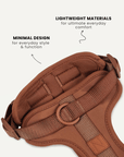Brown comfy no-pull dog harness, Le Noof
