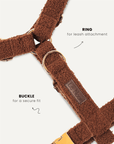 Brown teddy step-in dog harness, Le Noof