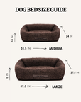 Brown Teddy sofa beds by Le noof with measurements