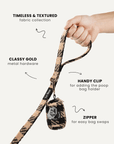 Brown checkered dog leash, Le Noof