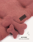 Dusty Pink Boucle Floor Dog Pillow