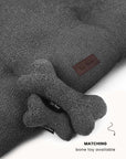 Grey Boucle Floor Dog Pillow