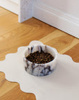 Calacatta Marble dog bowl