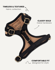 Brown Checkered No-Pull Dog Harness