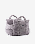 Grey Dog Car Seat and Dog Bed , 2 in 1 luxury design for small and medium sized dogs