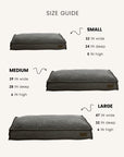 French Bulldog Grey Boucle Square Dog Bed