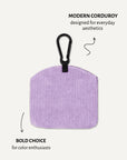 Lavender Corduroy Dog Treat Pouch