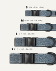 Blue Denim Dog Collar Set