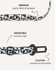 Modern Geometric Print Dog Seatbelt