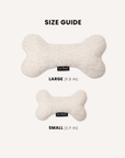 Cream white boucle bone dog toy in two sizes, Le Noof