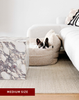 Beige Teddy Travel Car Dog Bed