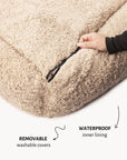 Beige teddy design sofa dog bed, Le Noof