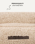 Beige teddy designer sofa dog bed, Le Noof