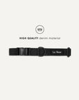 Black denim dog collar, Le Noof