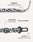 Modern Geometric Print Dog Seatbelt