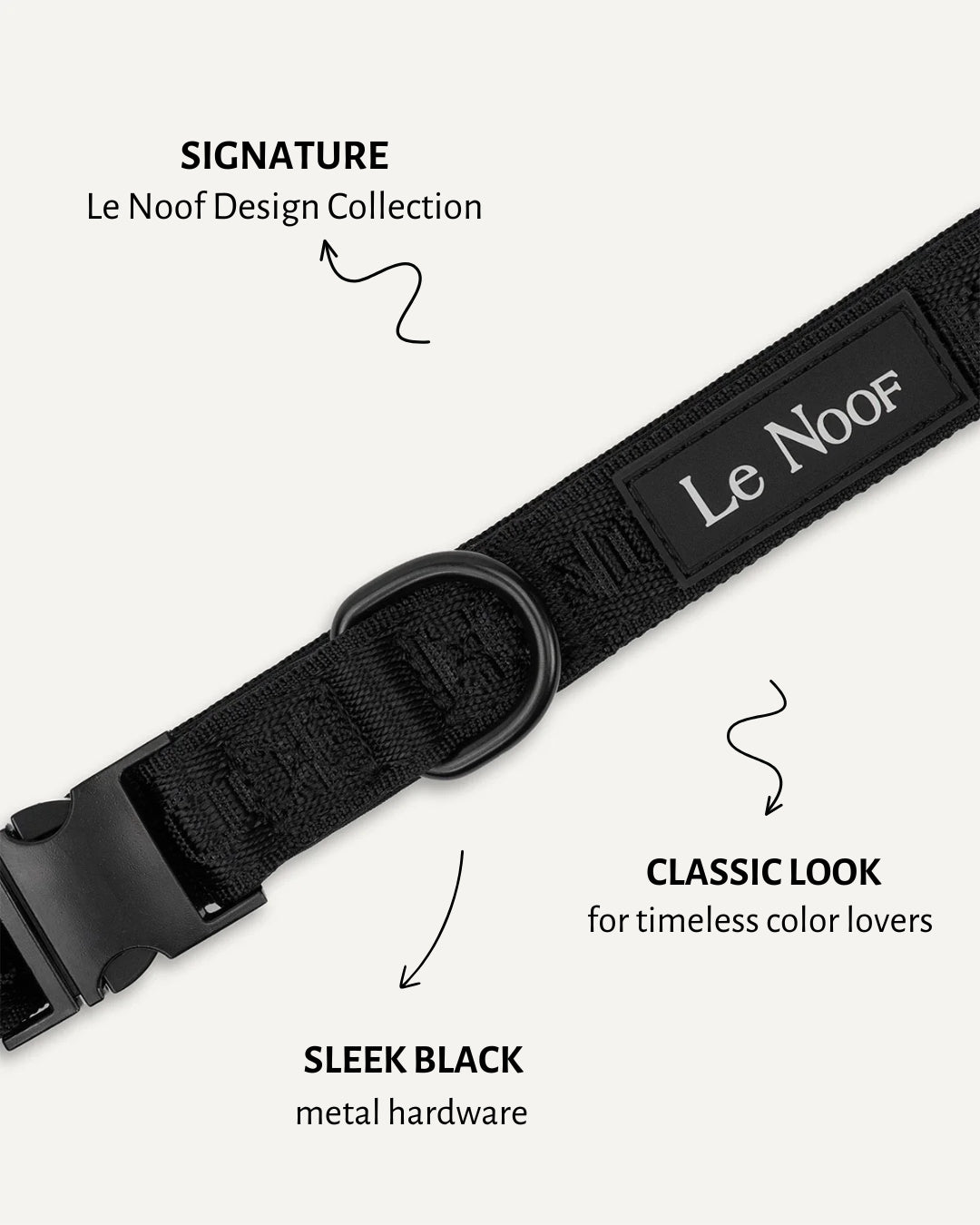 Black Jacquard Dog Collar – Le Noof