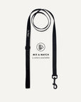 Black jacquard dog leash, Le Noof