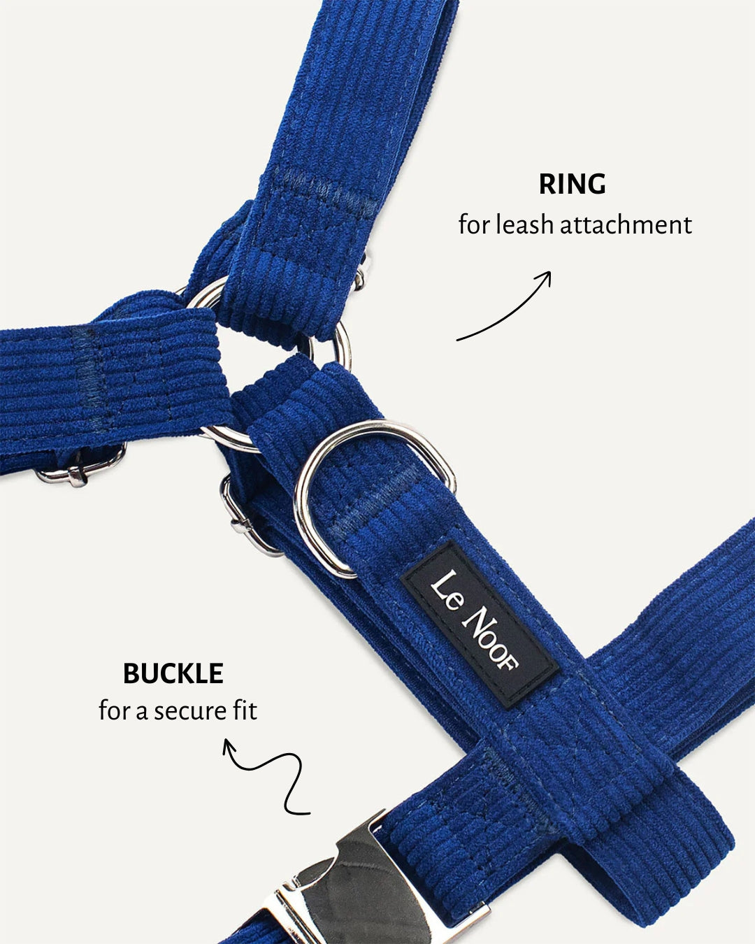 Blue Corduroy Step-In Harness