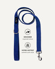 Blue corduroy dog leash, Le Noof