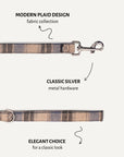 Blue Plaid Dog Leash