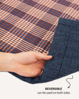 Blue plaid outdoor dog mat, Le Noof