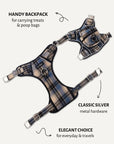 Blue Plaid No-Pull Backpack Harness