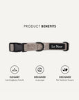 Brown herringbone dog collar, Le Noof