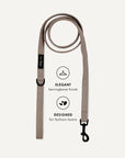 Brown herringbone dog leash, Le Noof
