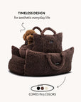 Brown Teddy Travel Car Dog Bed