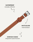Brown Waterproof Dog Collar