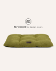 Chartreuse green boucle floor dog pillow, Le Noof