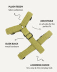 Light Green Teddy Step-In Dog Harness