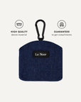 Dark blue denim dog treat pouch, Le Noof