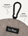 Brown Herringbone Dog Treat Pouch