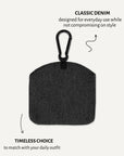 Black Denim Dog Treat Pouch