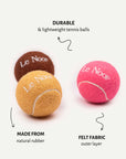 Sunrise set dog tennis balls, Le Noof