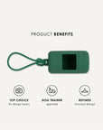 Green dog poop bag holder, Le Noof