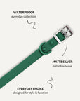 Green Waterproof Dog Collar