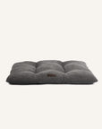 Grey Boucle Dog Pillow bed on white background
